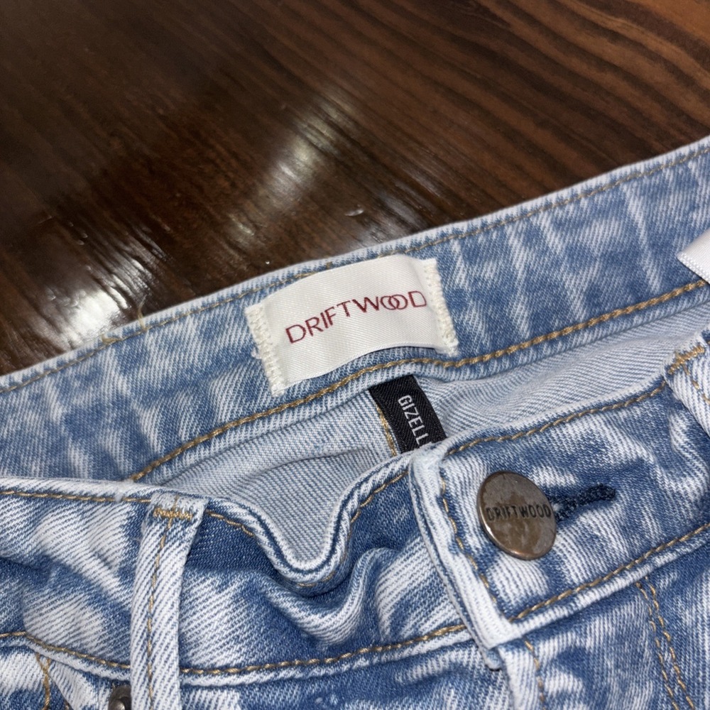 Driftwood Anthropologie Gizelle High-Rise Embroidered Skinny Jeans Size 27 - Picture 6 of 8